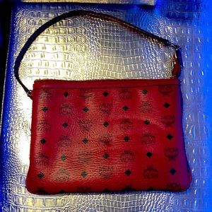 Mcm red shoulder bag great condition